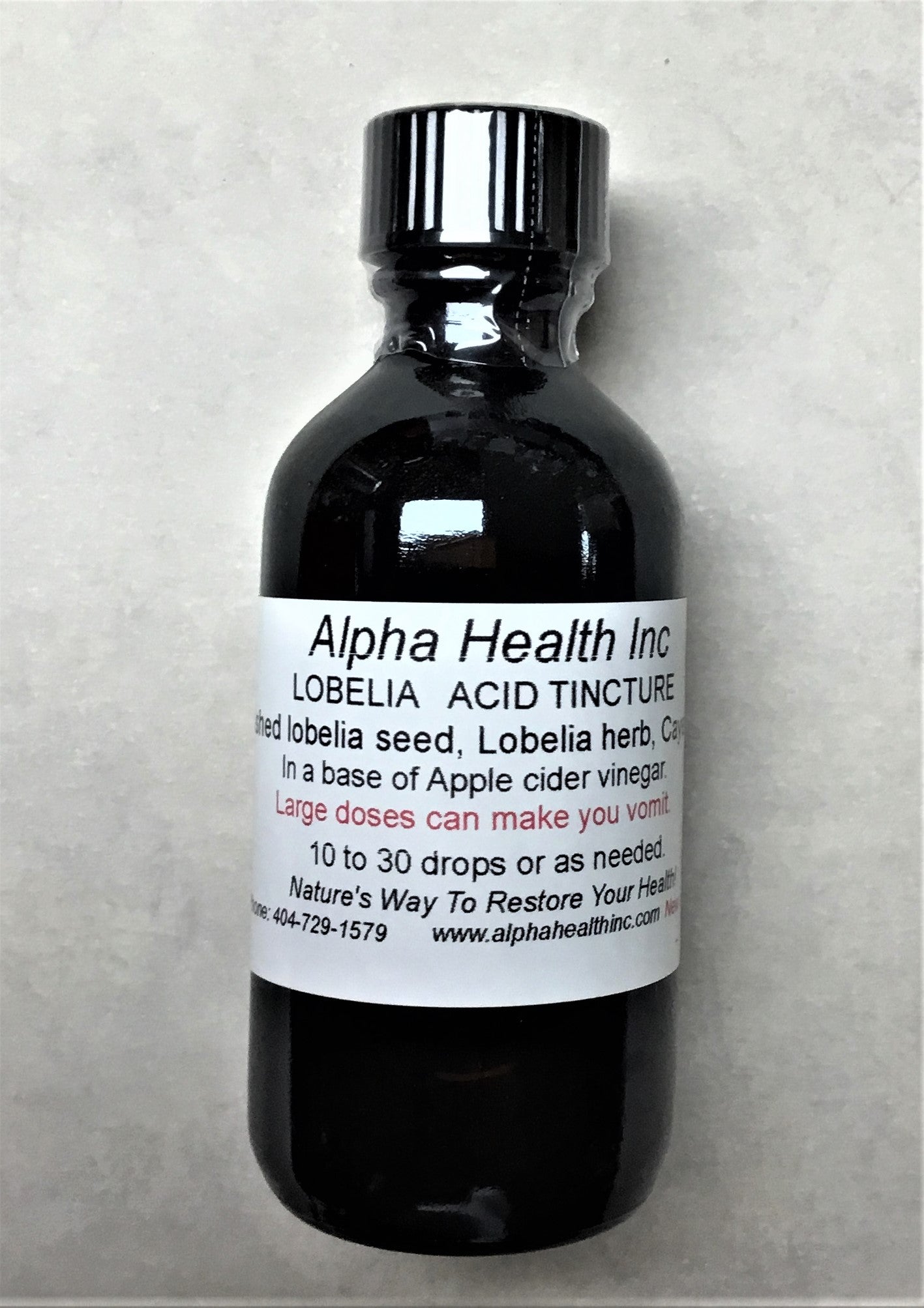 Lobelia Acid Tincture 2 oz